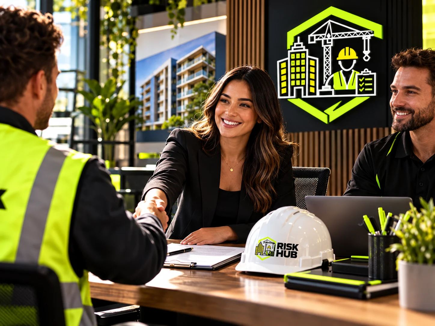 Recruitment meeting in a property and safety business environment